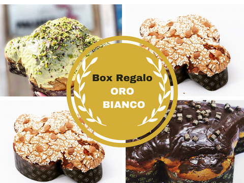 Colombe artigianali Box Regalo ORO BIANCO