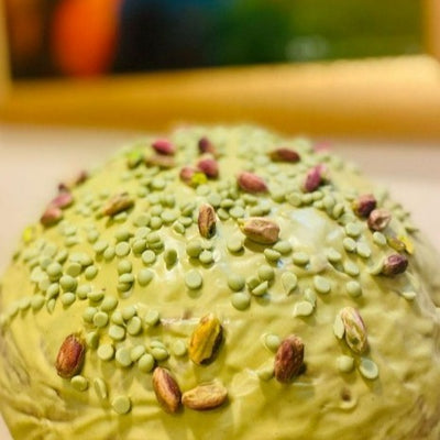 Panettone al pistacchio di Sicilia 1,2 KG - Farcito con crema al pistacchio di Sicilia